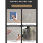 Rak Peralatan dengan Kait, Rak Penyimpanan Dapur ABS Gantung dengan Nampan Air, Untuk Menyimpan Sendok dan Sumpit, Putih, 1-Pack